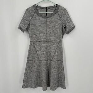 Athleta Dress Womens Size S Gray Short Sleeve Athletic Fit Flare‎